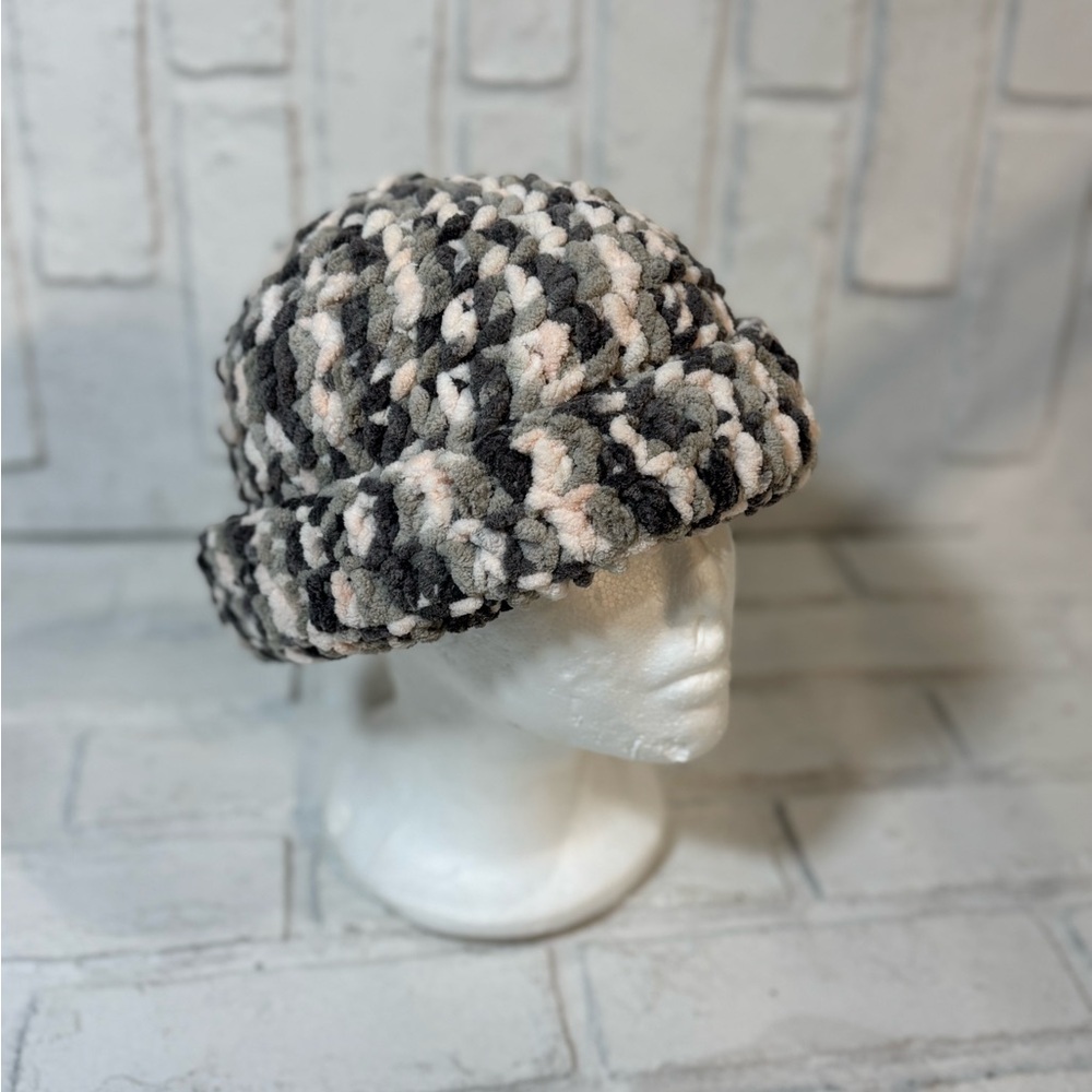 Chunky rolled crochet Beanie